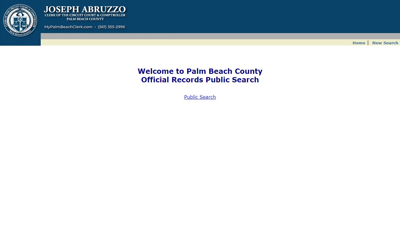 PalmBeach Official Records Public Search